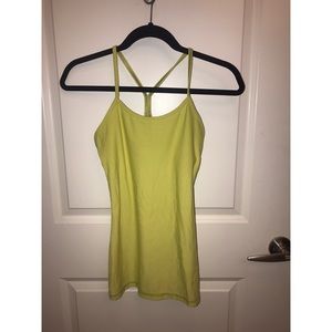 Size 4 yellow lululemon power Y tank